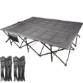 2 Person Camping Cot, 59" Extra Wide with Integrated Mattress