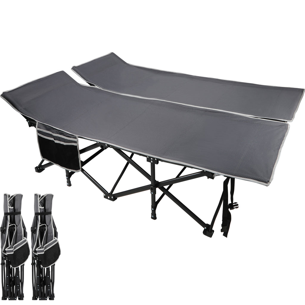 56" Extra Wide 2 Person Folding Camping Cot