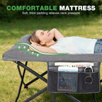 2 Person Camping Cot, 59" Extra Wide with Integrated Mattress