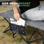 2 Person Camping Cot, 59" Extra Wide with Integrated Mattress