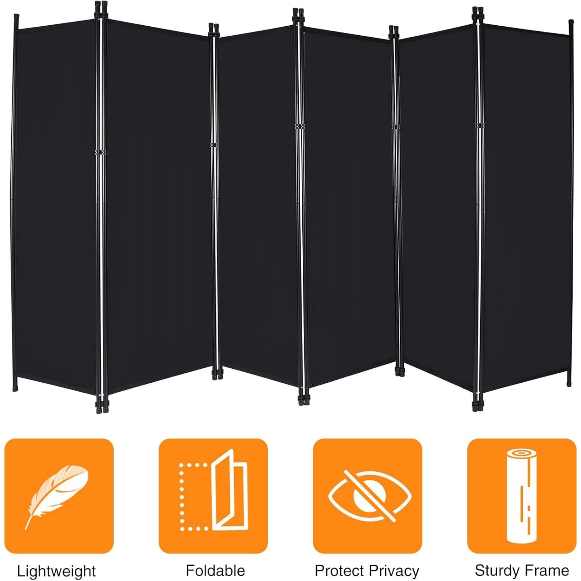 Room Divider 6-Panel Portable Partition Screen