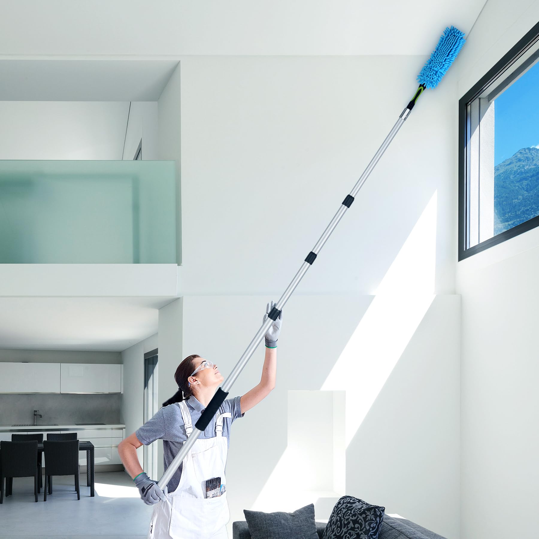 Telescoping Pole 4-12ft Heavy Duty Aluminum Alloy