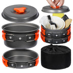 10-Piece Camping Cookware Mess Kit