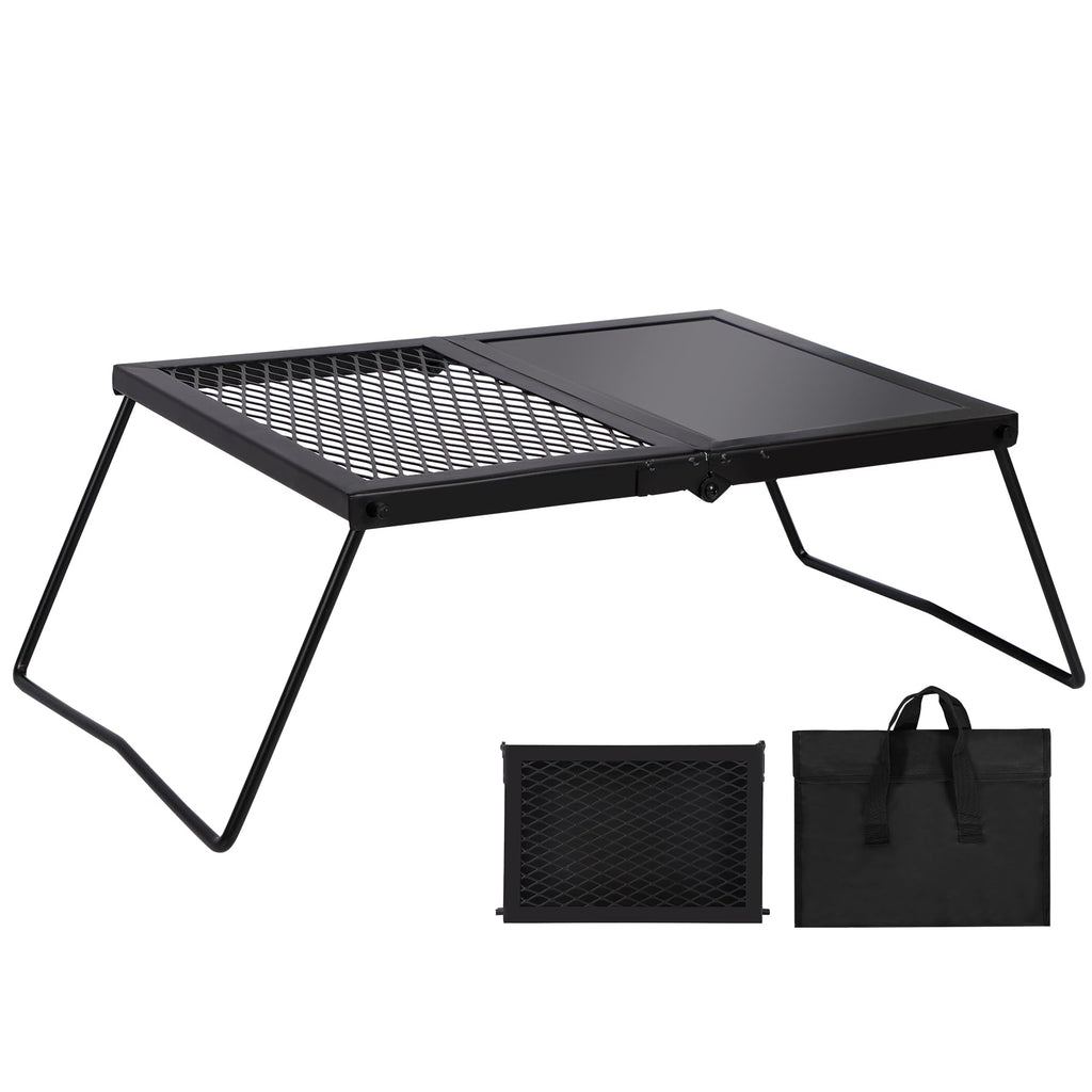 Folding Campfire Grill Heavy Duty Steel Grate