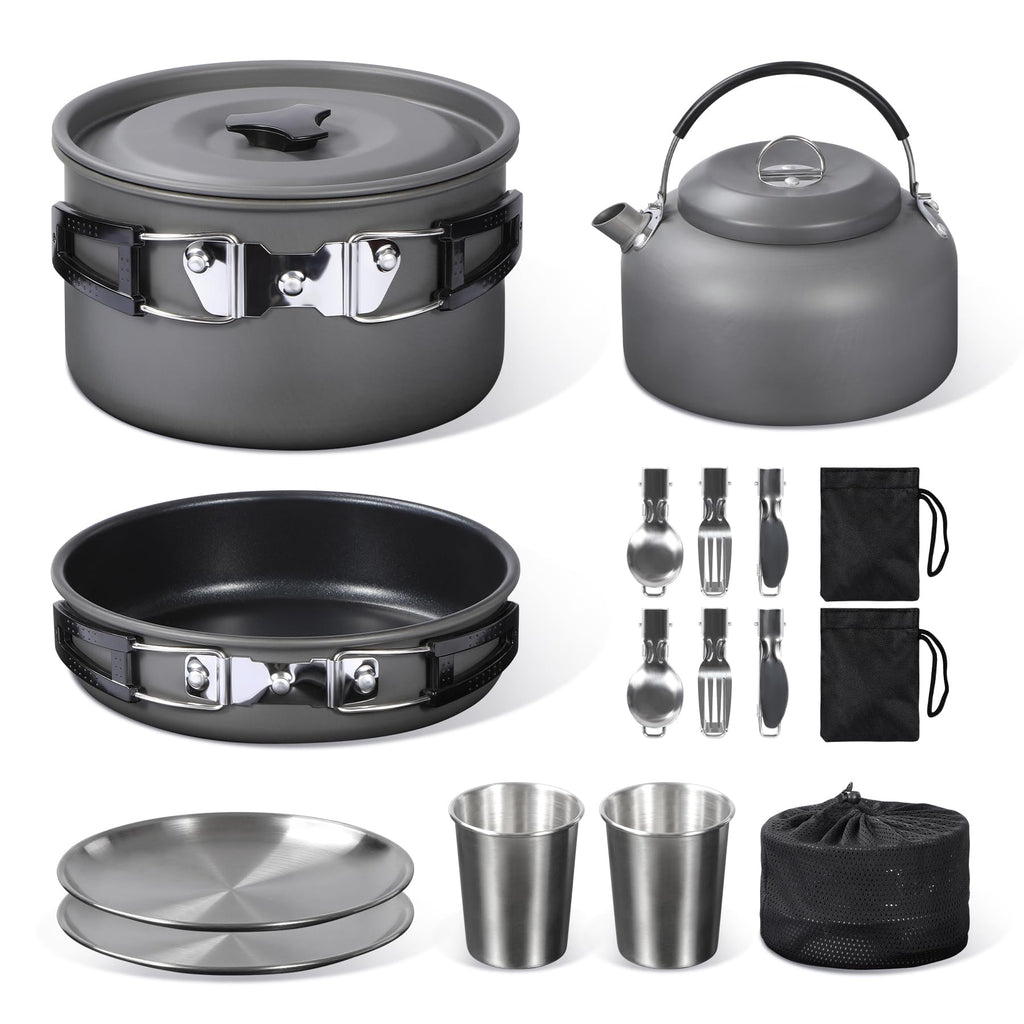 16-Piece Camping Cookware Mess Kit