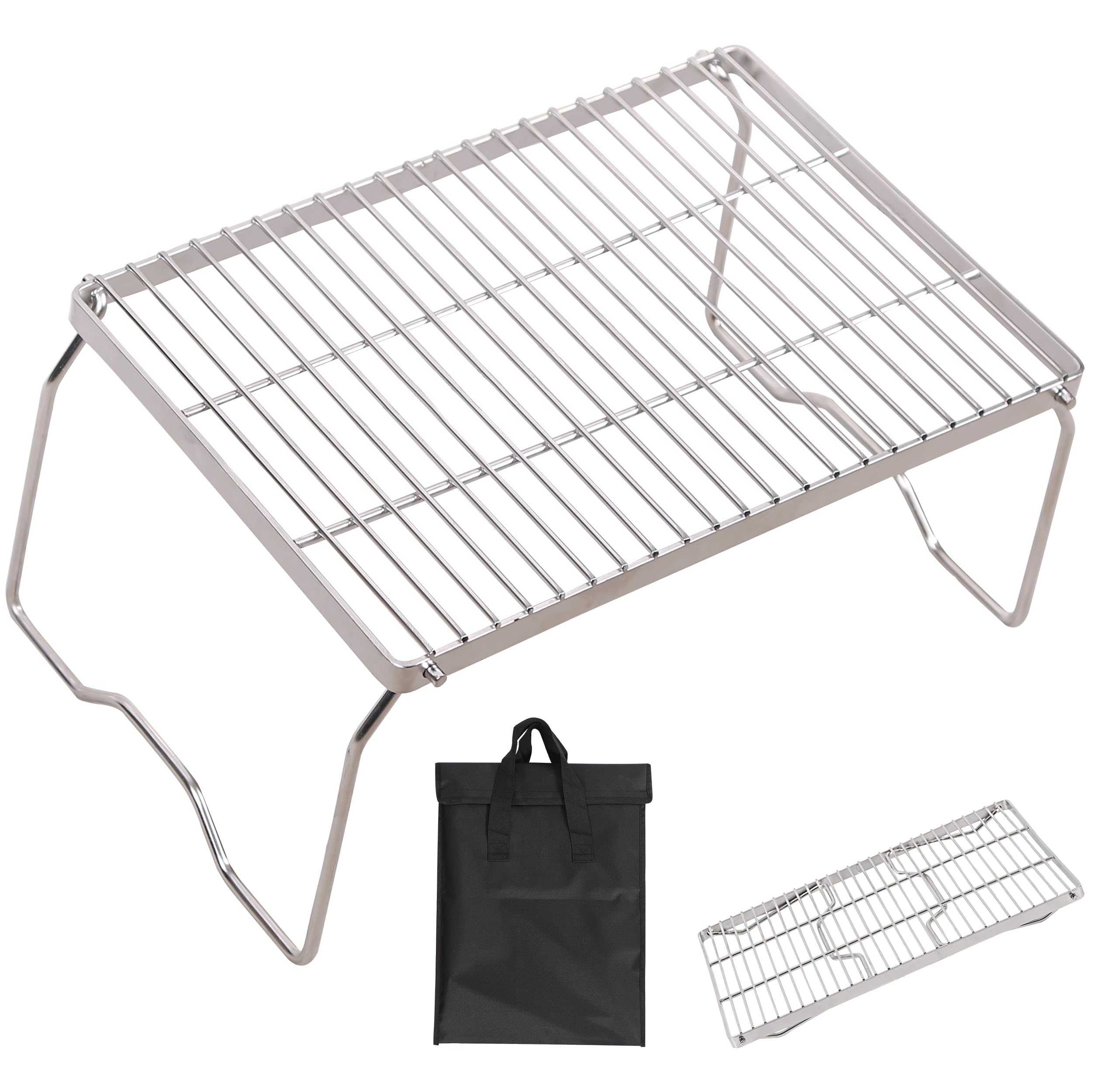 Folding Campfire Grill 304 Stainless Steel Grate
