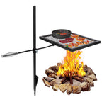 Swivel Campfire Grill Heavy Duty Steel Grate