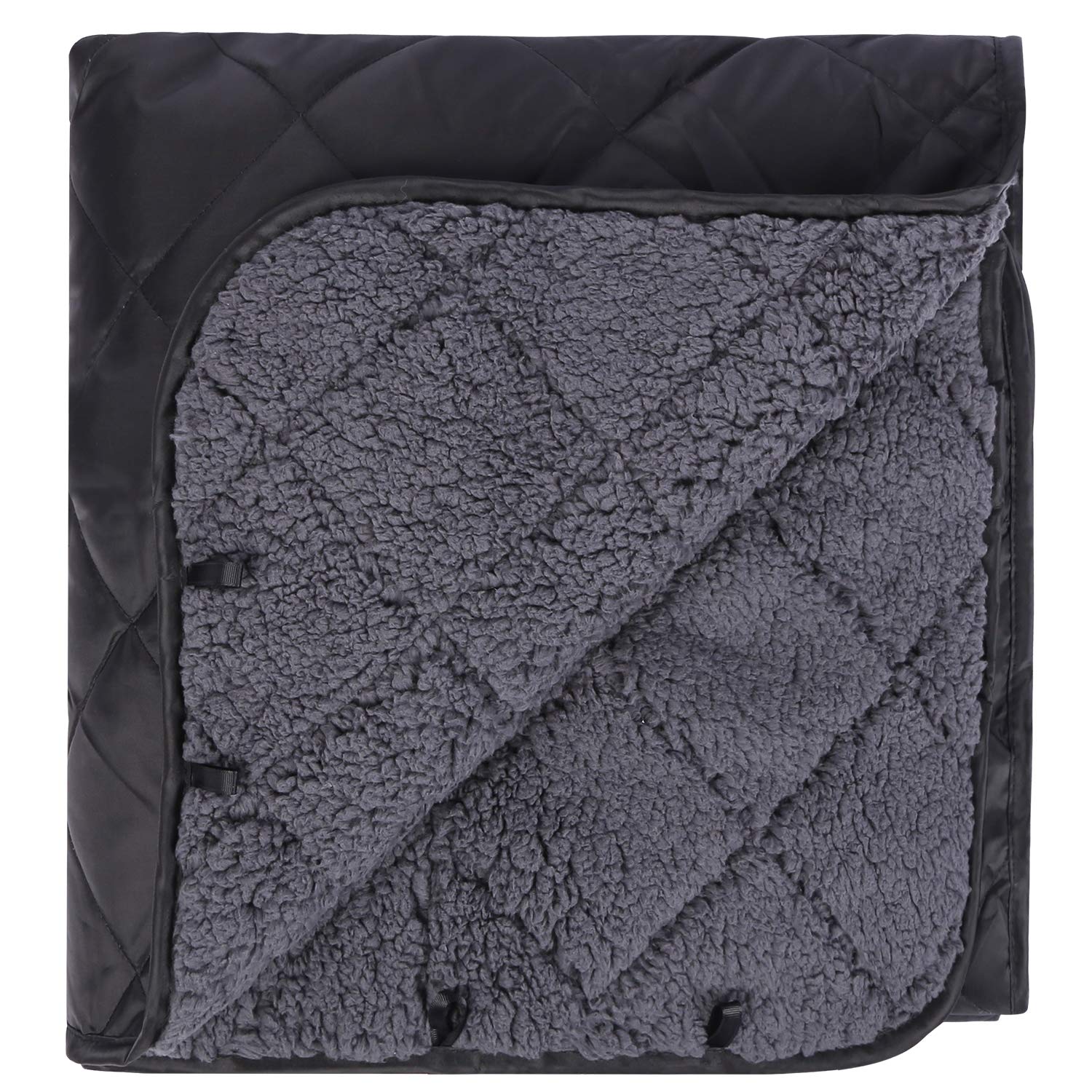 Large Camping Blanket with Sherpa Lining