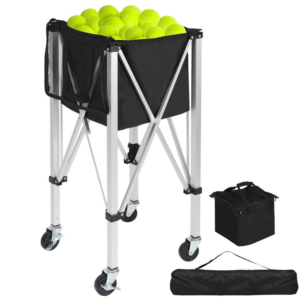 180-Ball Tennis Ball Hopper Cart with 4 Wheels and Brakes