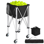 180-Ball Tennis Ball Hopper Cart with 4 Wheels and Brakes