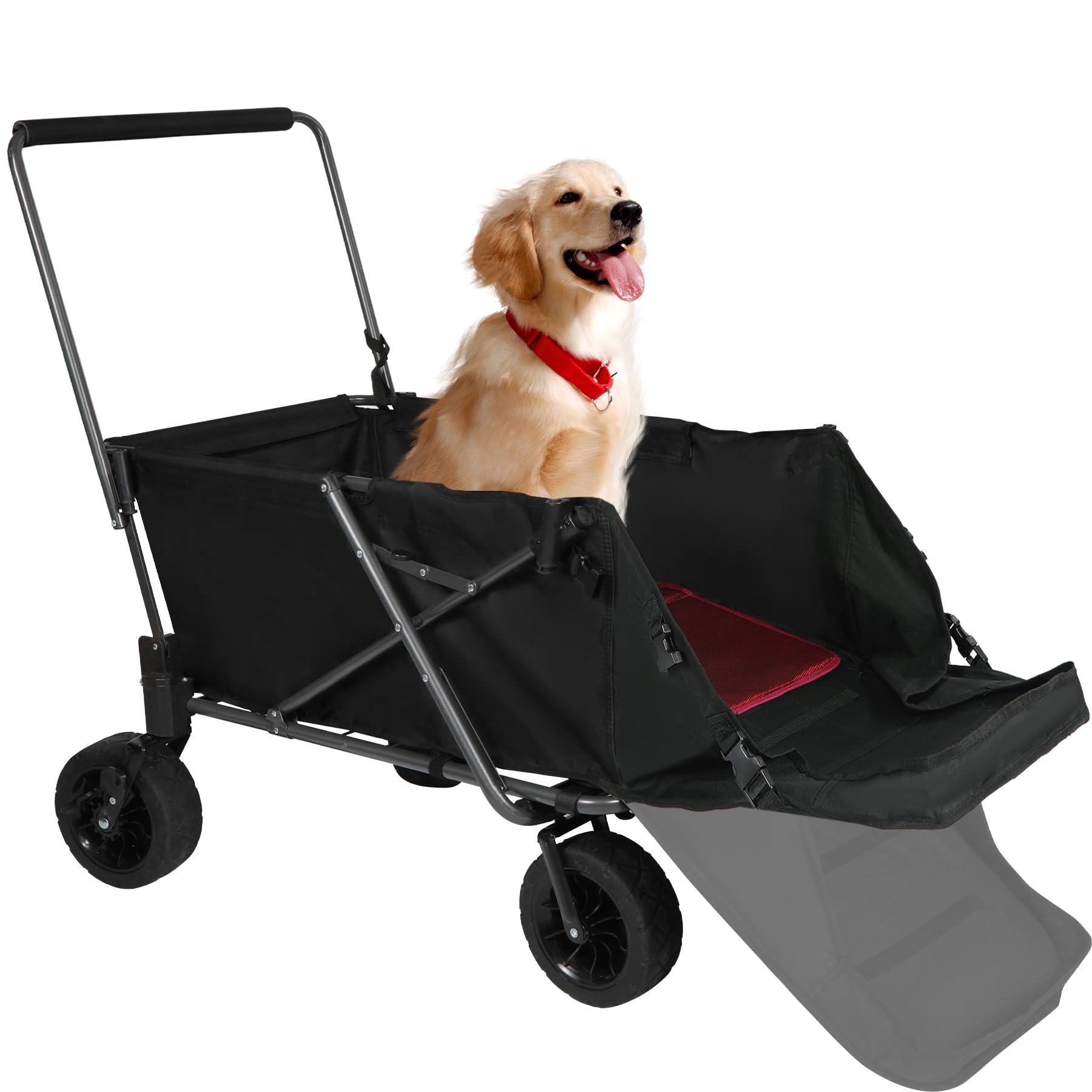 Heavy-Duty Folding Dog Wagon Cart