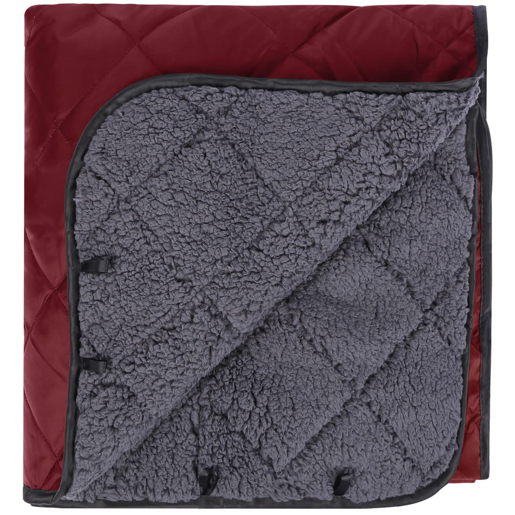 Large Camping Blanket with Sherpa Lining