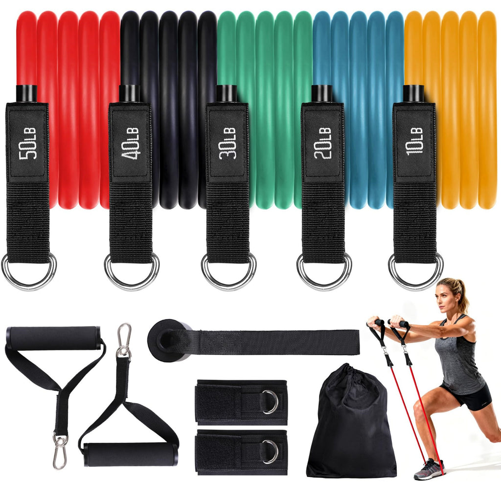 Resistance Bands Set with Handles and Door Anchor