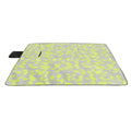 Extra Large Fleece Picnic Blanket Green Leaves 79"x79"