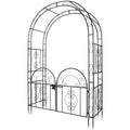 84in High Metal Garden Arbor with Gate