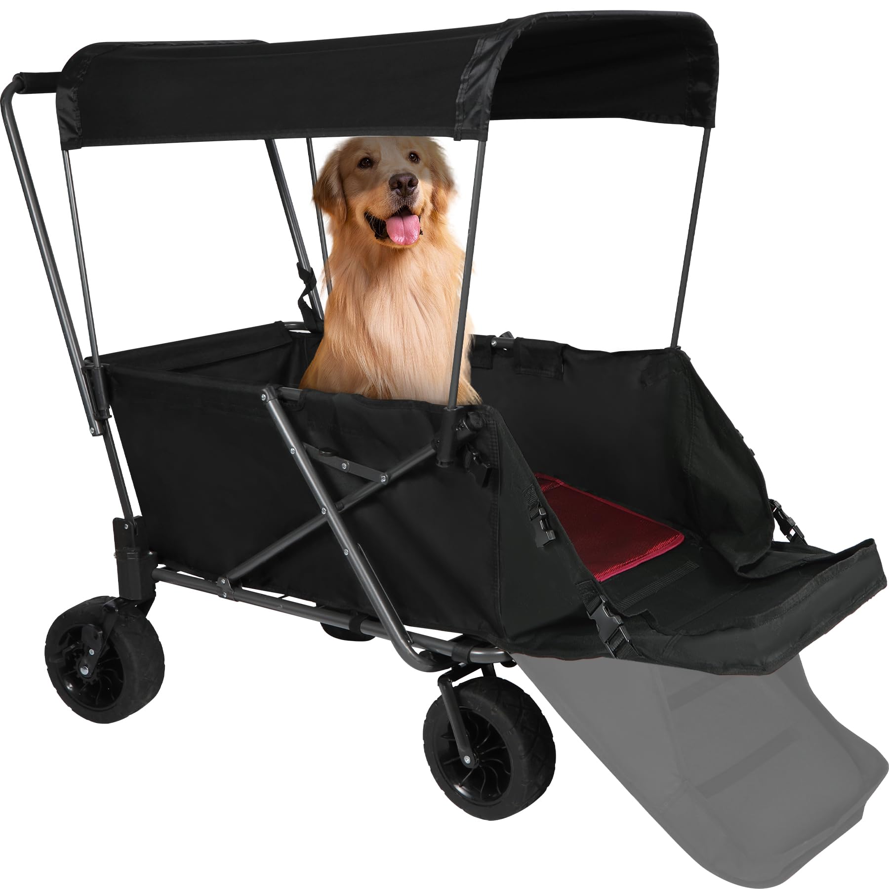 Heavy-Duty Folding Dog Wagon Cart