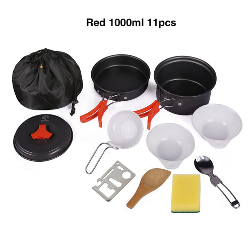 10-Piece Camping Cookware Mess Kit