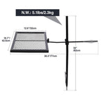 Swivel Campfire Grill Heavy Duty Steel Grate