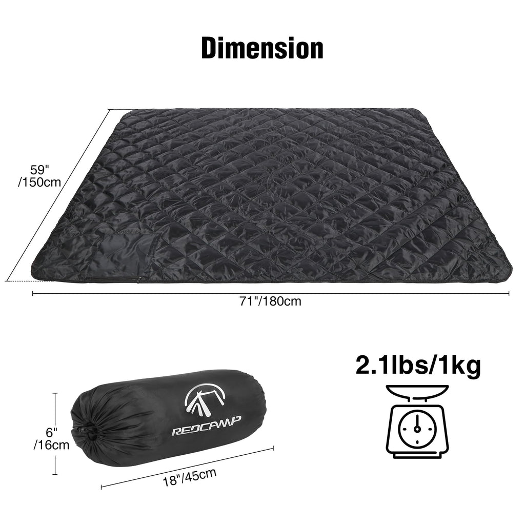 Large Camping Blanket with Sherpa Lining
