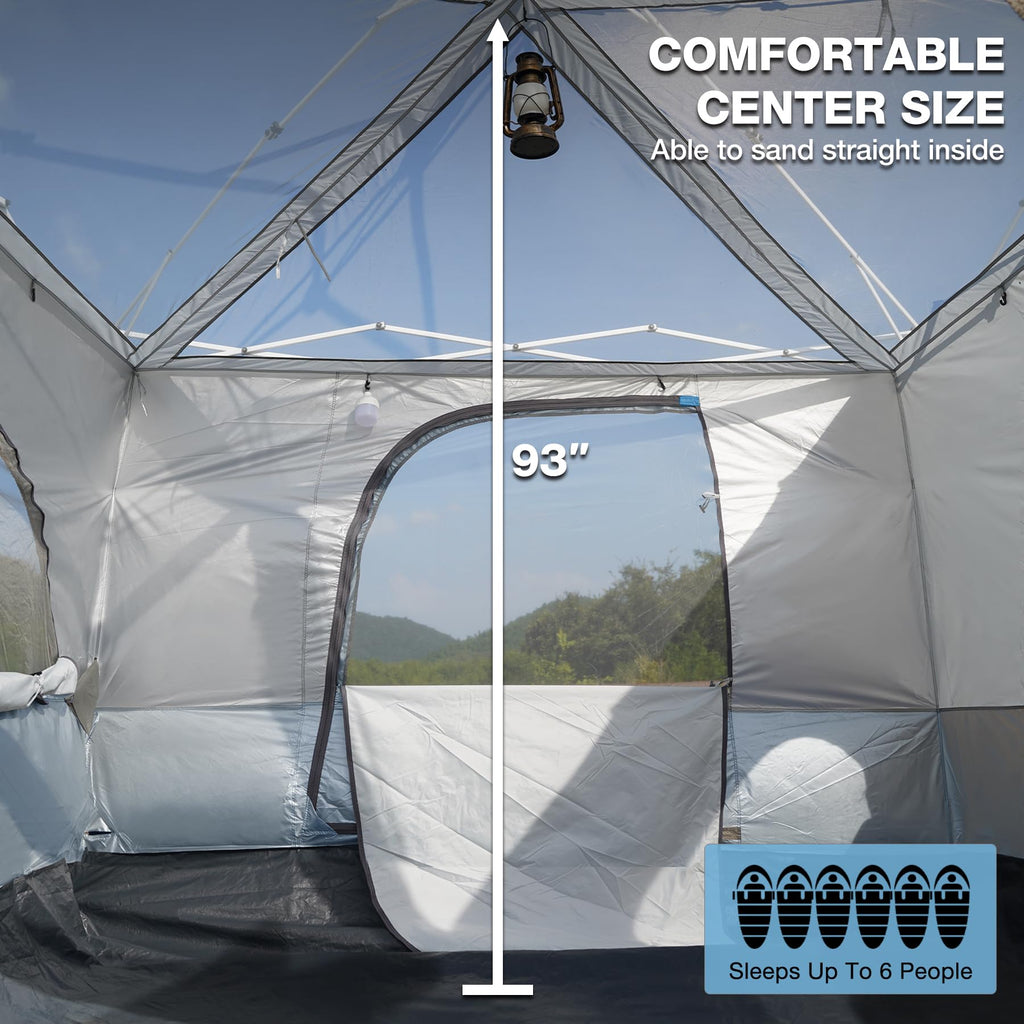 Canopy Camping Tent Attachment for 10x10 Straight Leg Frames