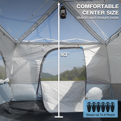 Canopy Camping Tent Attachment for 10x10 Straight Leg Frames