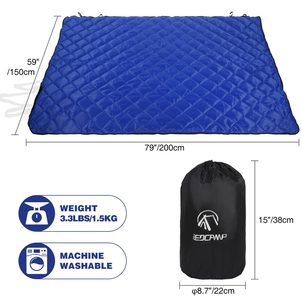 Large Camping Blanket with Sherpa Lining