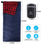 Cotton Flannel Sleeping Bag for Camping Backpacking
