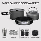 16-Piece Camping Cookware Mess Kit