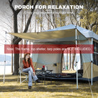 Canopy Camping Tent Attachment for 10x10 Straight Leg Frames