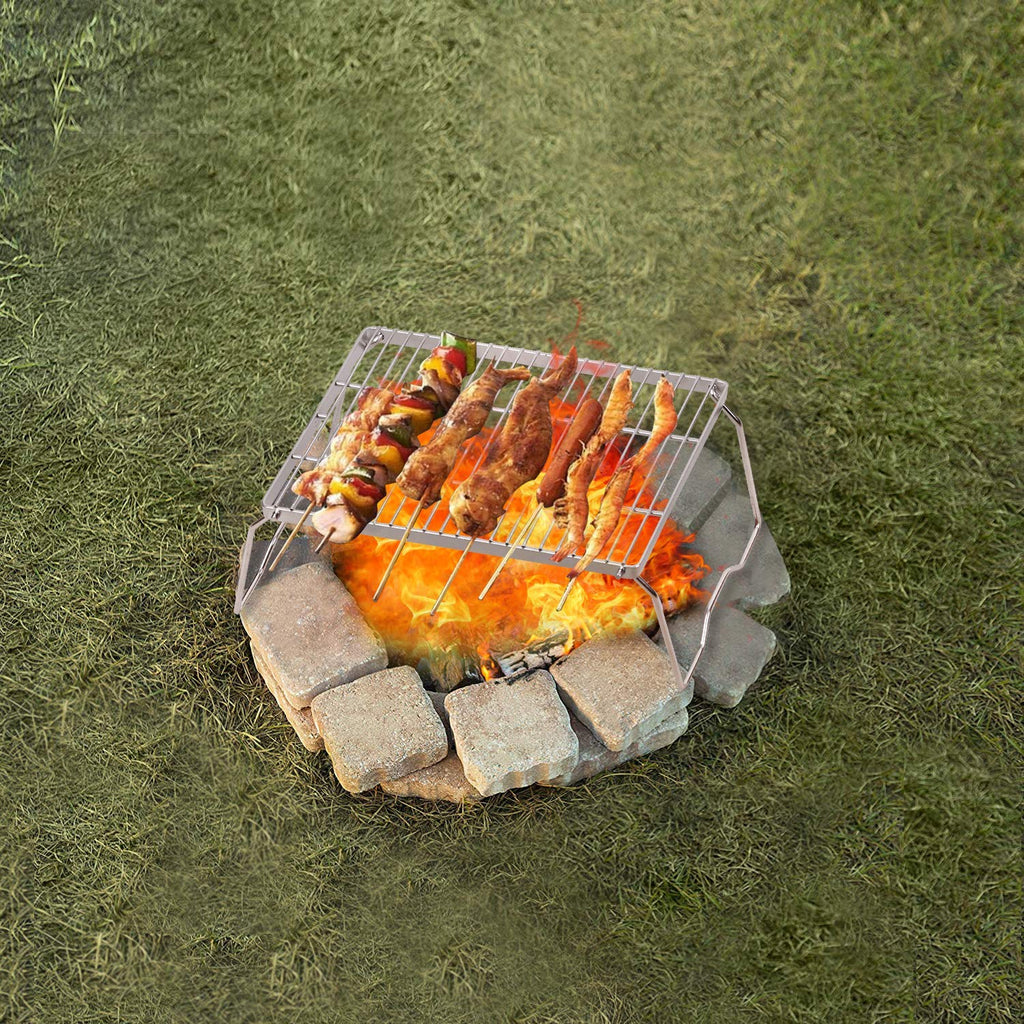 Folding Campfire Grill 304 Stainless Steel Grate