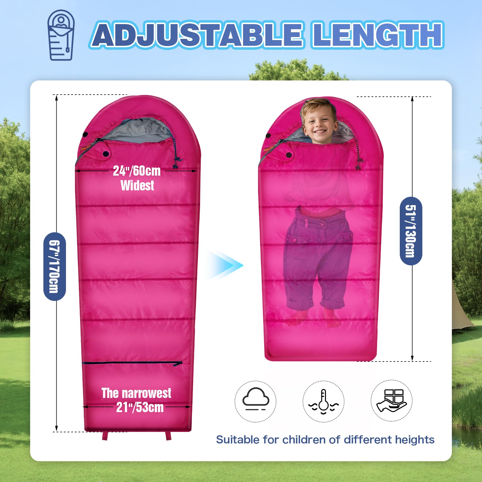 Kids Sleeping Bag for Camping