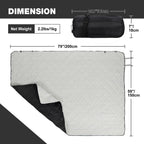 Large Camping Blanket with Sherpa Lining