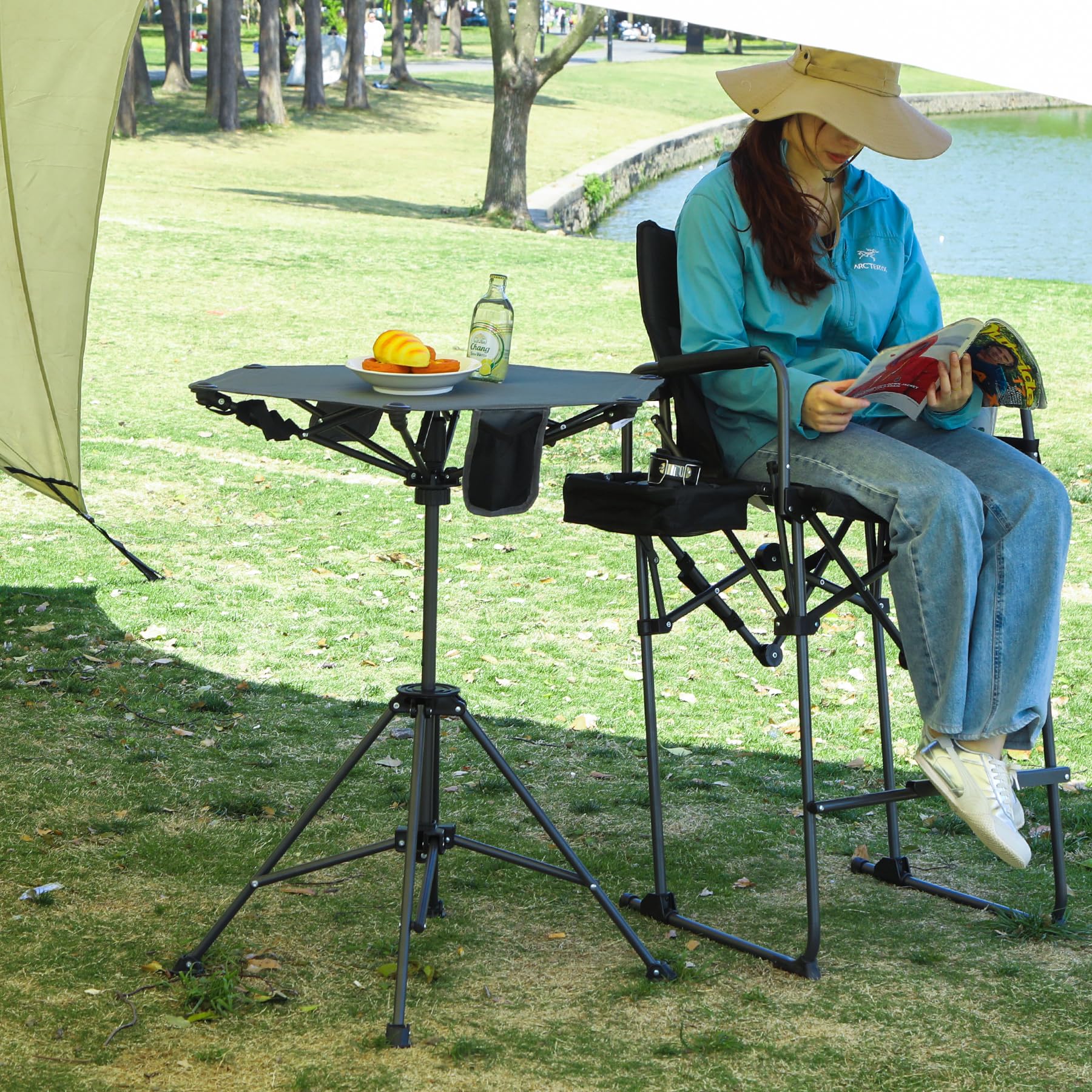 Lightweight Folding Bar Height Camping Table