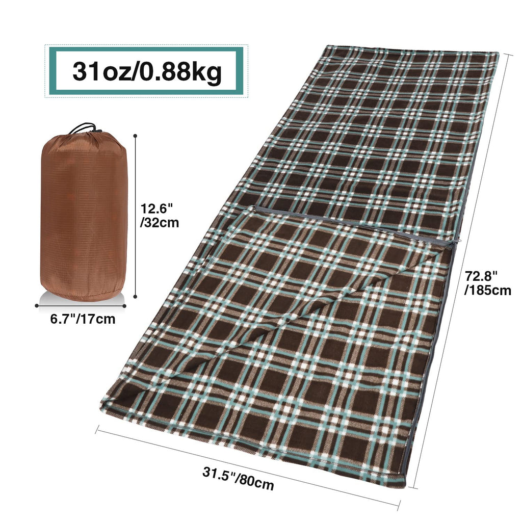 Fleece Sleeping Bag Liner Thicker for Adult Warm or Cold Weather