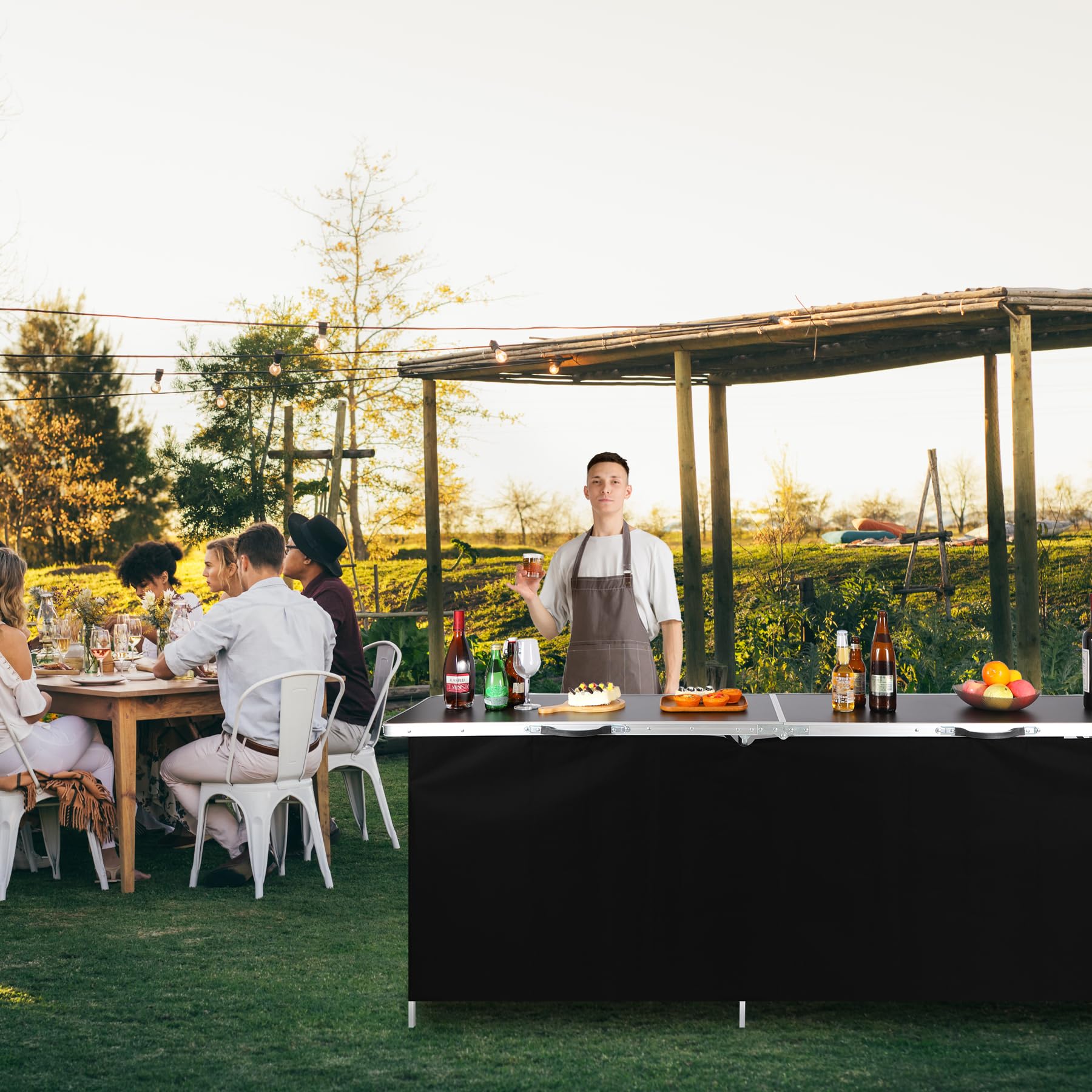 Pop-Up Folding Portable Bar Table