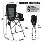 Extra Tall Folding Chair with Adjustable Backrest