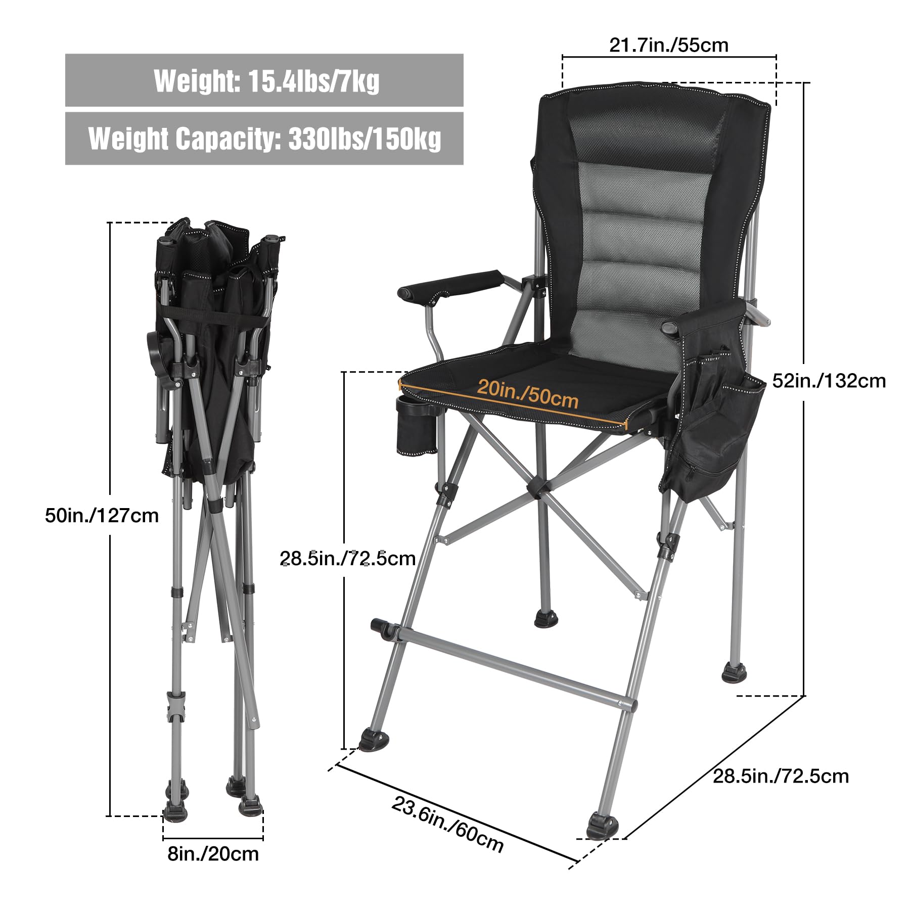 Extra Tall folding Camping Chair