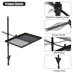 Swivel Campfire Grill Heavy Duty Steel Grate