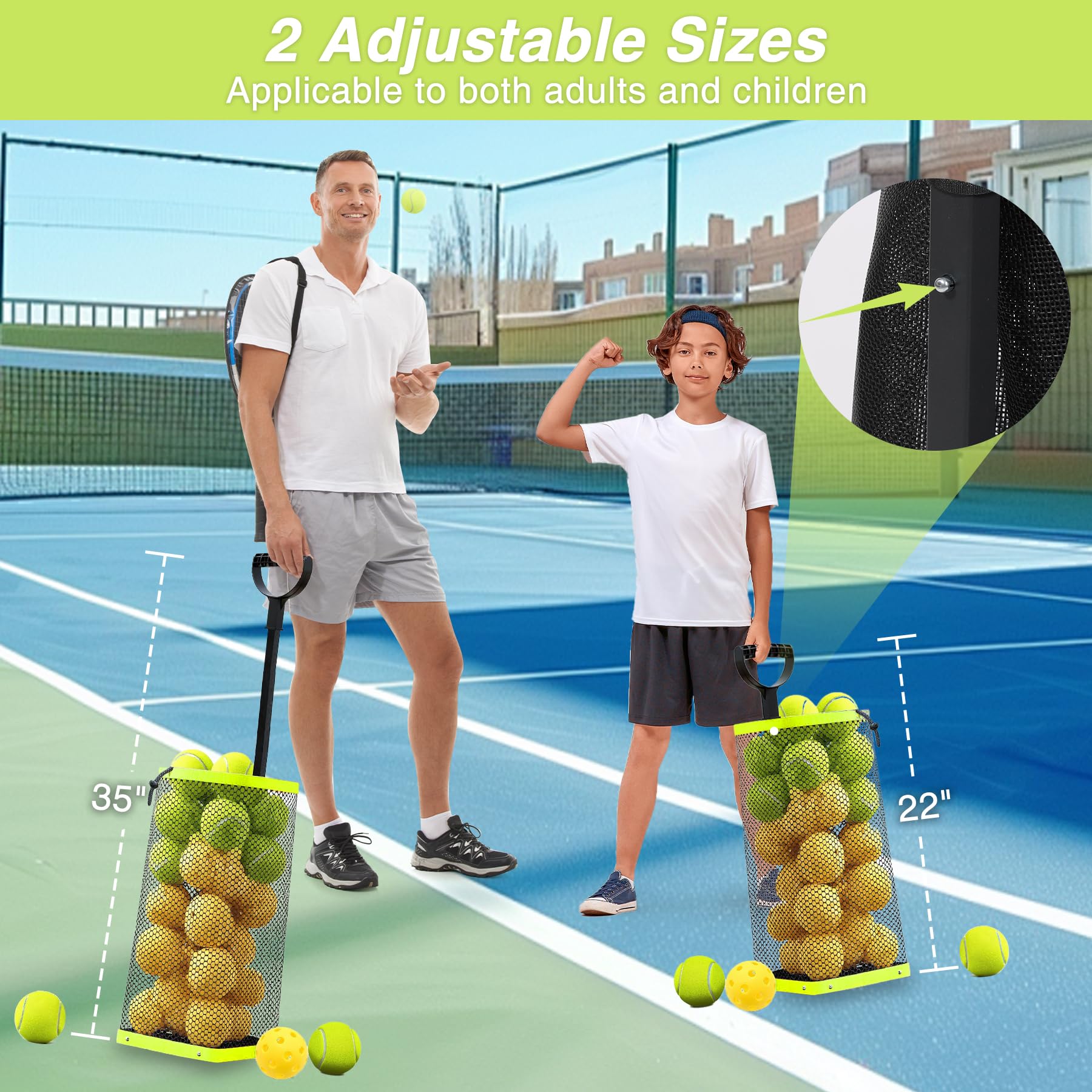 Pickleball & Tennis Ball Hopper – 50 Ball Capacity