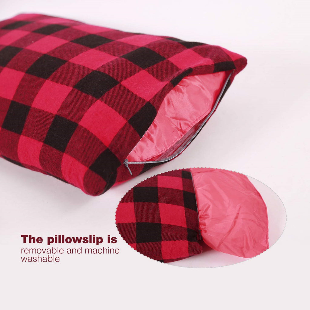 Red & Black Plaid Camping Pillow 2-Pack
