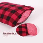Red & Black Plaid Camping Pillow 2-Pack