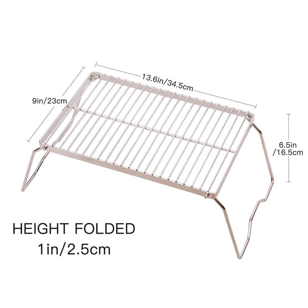 Folding Campfire Grill 304 Stainless Steel Grate