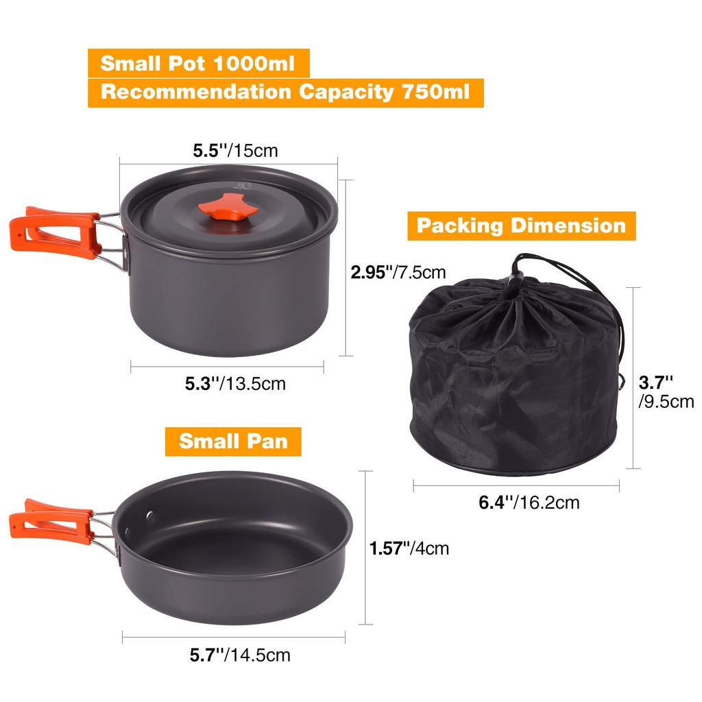 10-Piece Camping Cookware Mess Kit