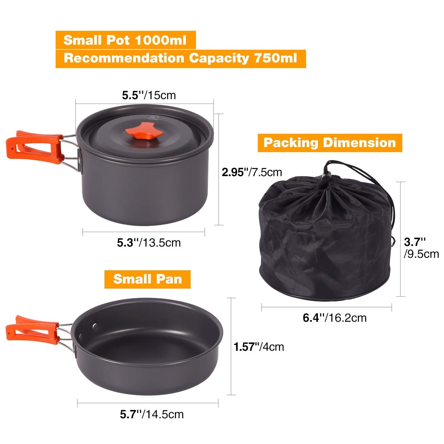10-Piece Camping Cookware Mess Kit