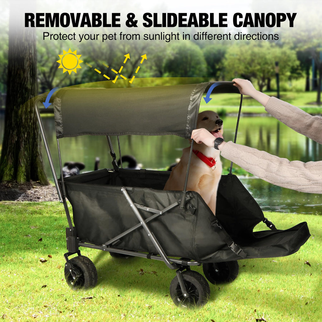 Heavy-Duty Folding Dog Wagon Cart