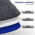 Large Camping Blanket with Sherpa Lining
