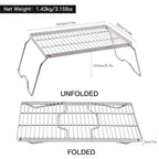 Folding Campfire Grill 304 Stainless Steel Grate