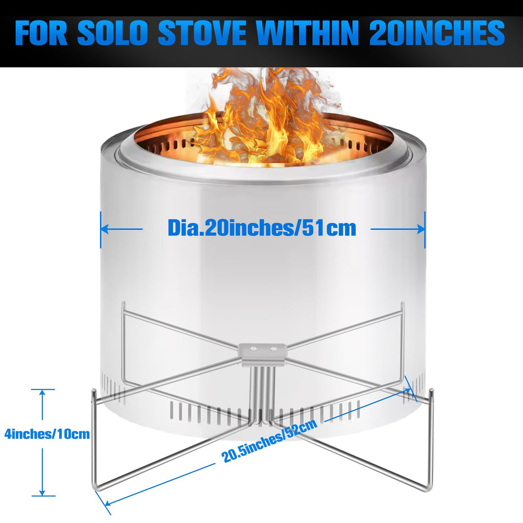 Fire Pit Stand for Solo Stove Bonfire Ranger and Other 15-20" Outdoor Firepits