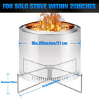 Fire Pit Stand for Solo Stove Bonfire Ranger and Other 15-20" Outdoor Firepits