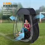 Pop-Up Pod Tent with Clear View & Weatherproof Shell